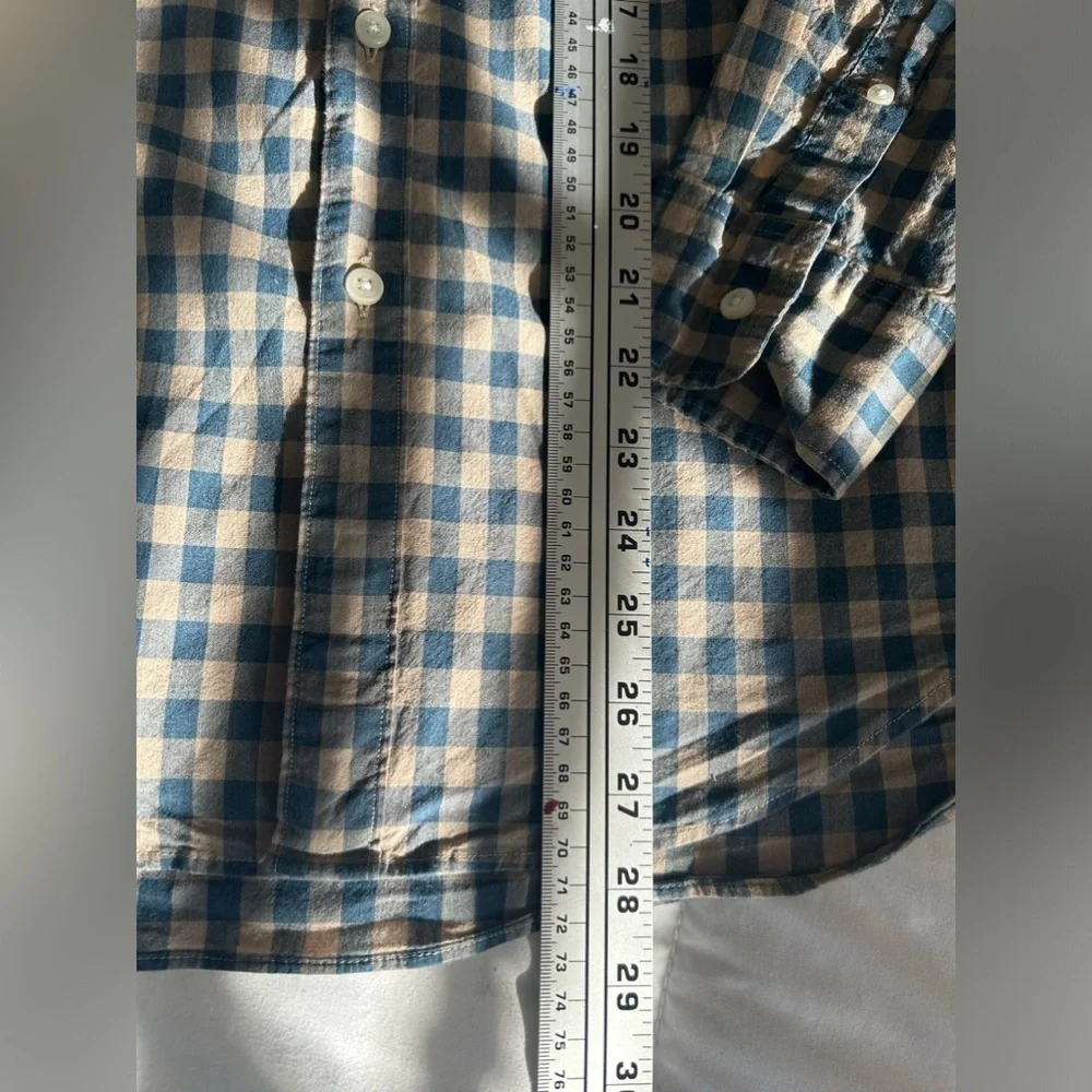 Classic Vintage J. Crew Men’s Button-Down Sz S | Blue and Beige | Secret Wash